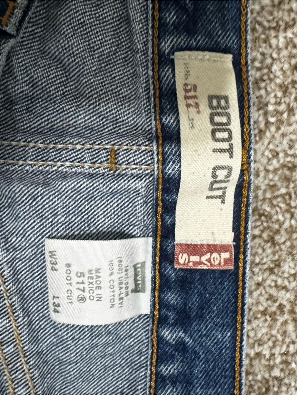 Levi's Men's Bootcut Jeans in Medium Blue Wash 34x34